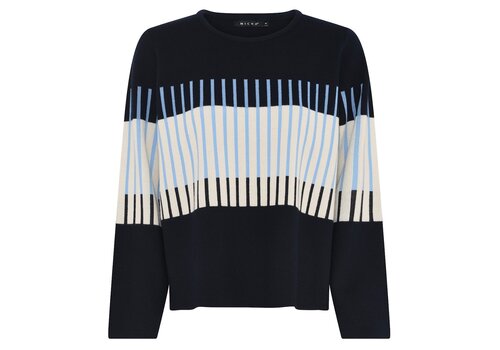 Micha A/W Micha 180 149 Navy/Sand Stripe Sweater