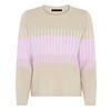 Micha S/S Micha 180 149 Sand/Rose Stripe Sweater