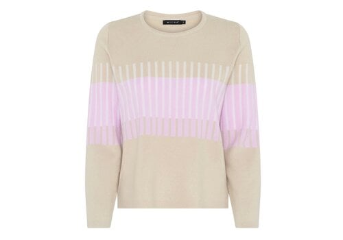 Micha S/S Micha 180 149 Sand/Rose Stripe Sweater