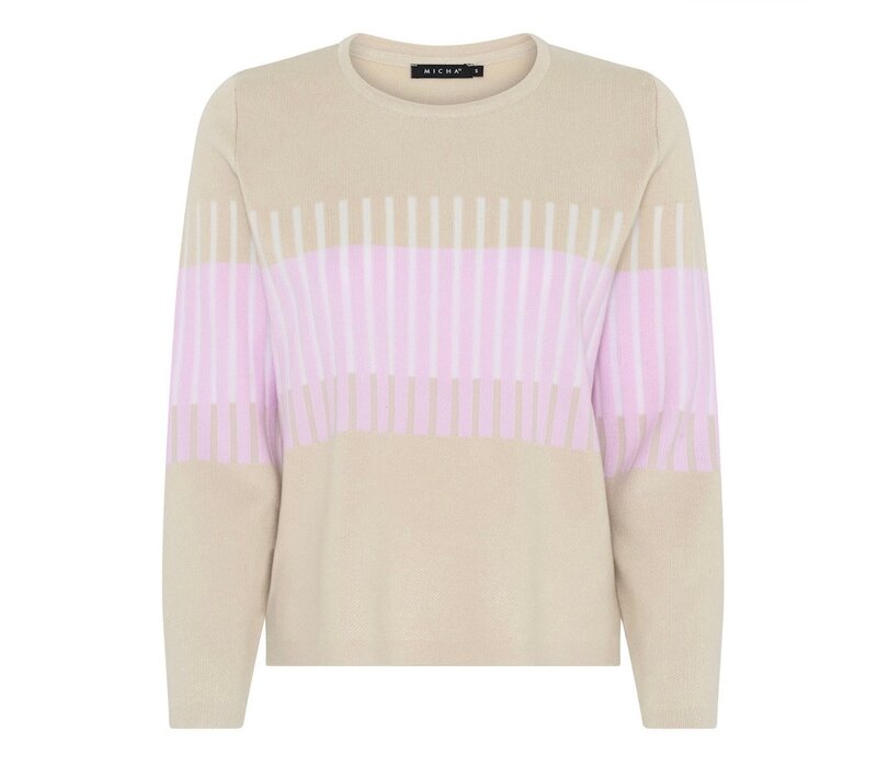 Micha 180 149 Sand/Rose Stripe Sweater