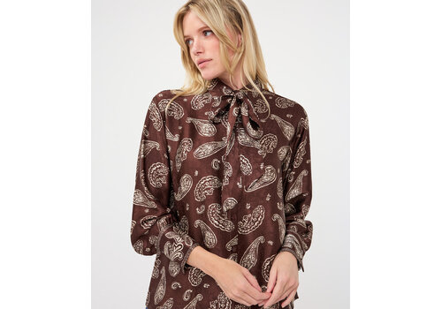 EsQualo A/W EsQualo 14505 Brown Pussybow Blouse
