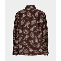 EsQualo 14505 Brown Pussybow Blouse