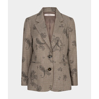 EsQualo 17507 Brown Paisley Check Blazer