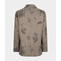EsQualo 17507 Brown Paisley Check Blazer