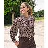 EsQualo A/W EsQualo 14508 Choco/Cream Print Blouse