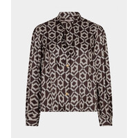 EsQualo 14508 Choco/Cream Print Blouse