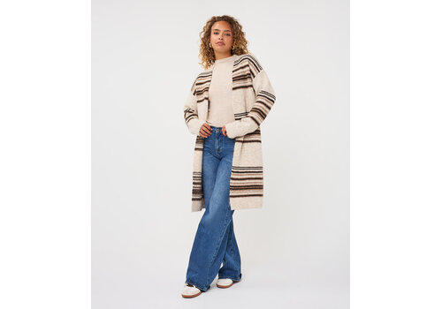 EsQualo A/W EsQualo 18504 Long Striped Cardigan