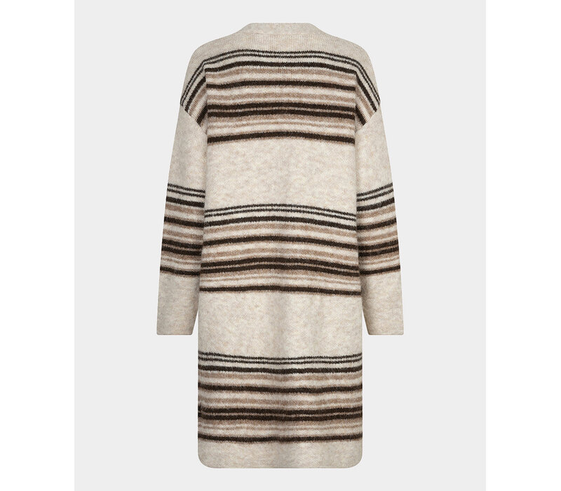 EsQualo 18504 Long Striped Cardigan