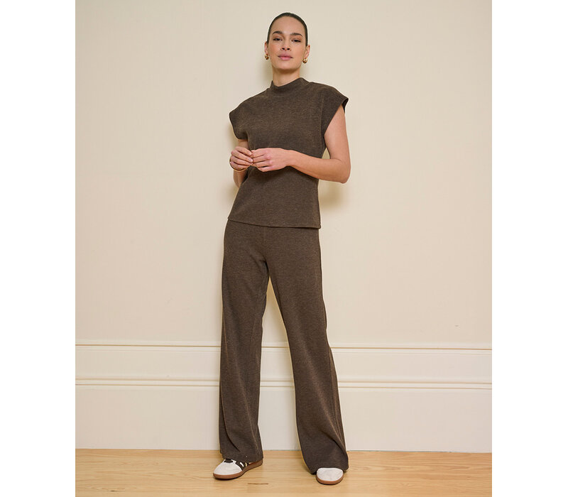 EsQualo 07536 Brown Knit Trousers