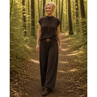 EsQualo 07536 Brown Knit Trousers