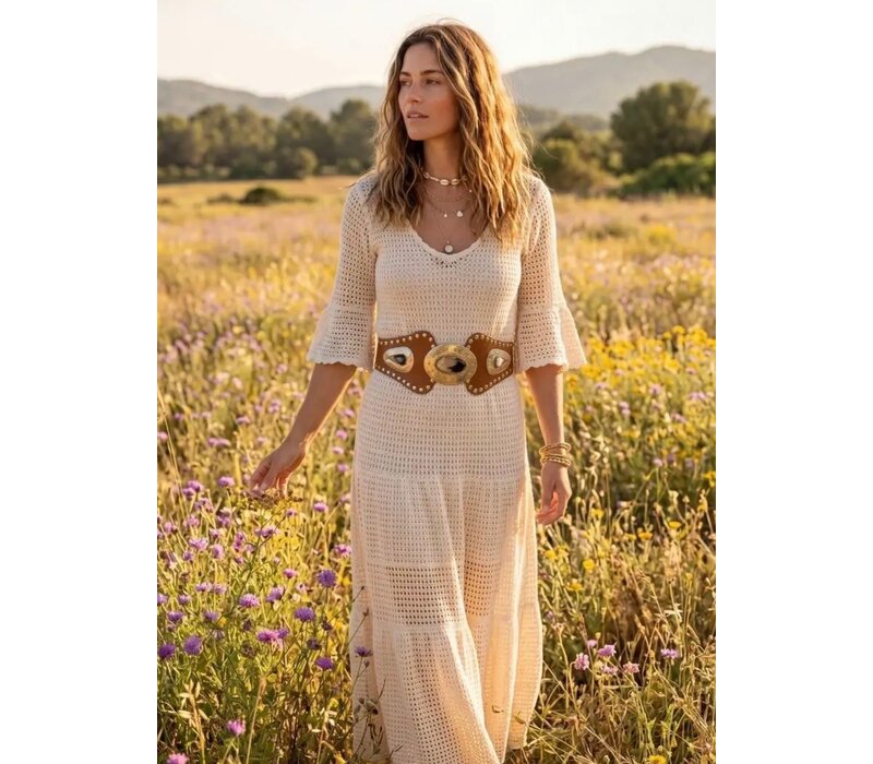 LULA Tan ATLAS Leather Sash Belt