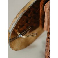 LULA Brown Leather Belt w/Gold Circle Disc