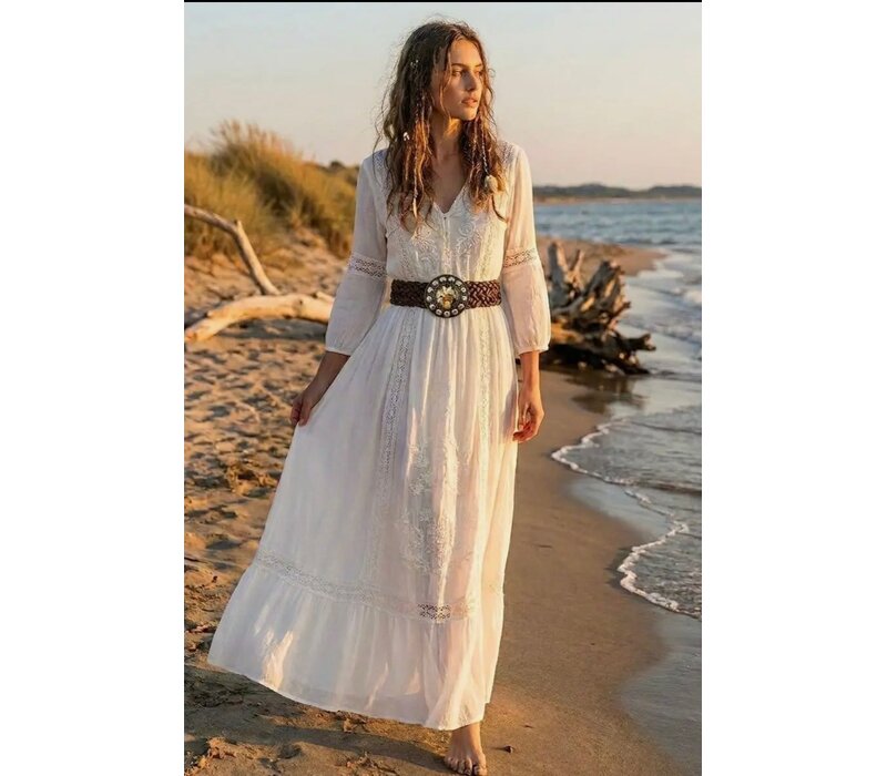 LULA Wide Satu Brown Leather Belt