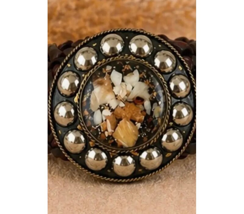 LULA Wide Satu Brown Leather Belt