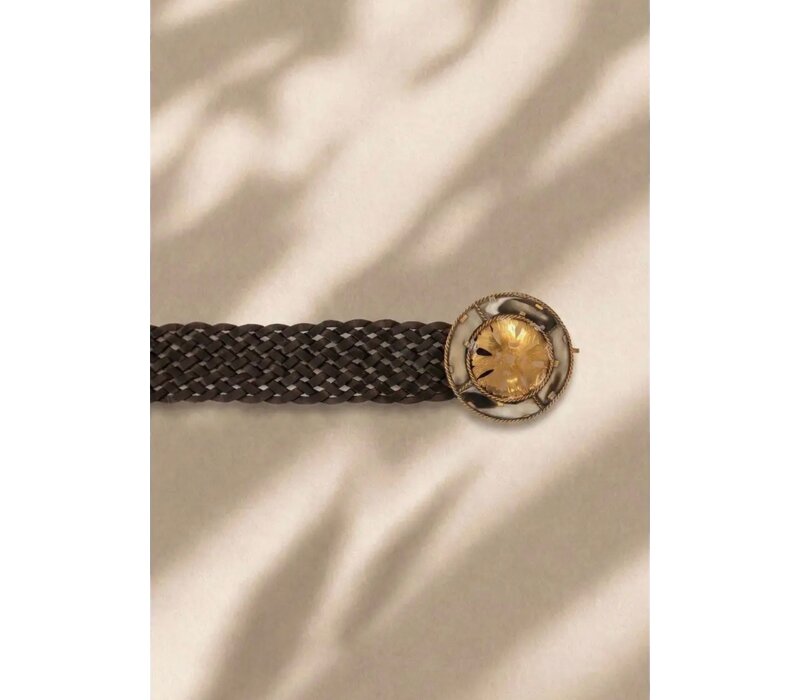 LULA Impe Dark Brown Leather Belt