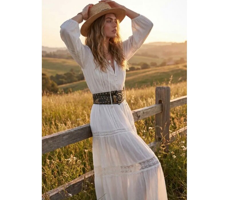 LULA Apolo Black Leather Sash Belt