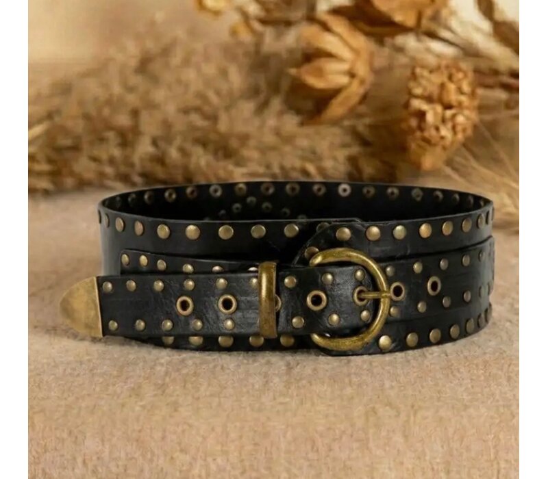 LULA Apolo Black Leather Sash Belt