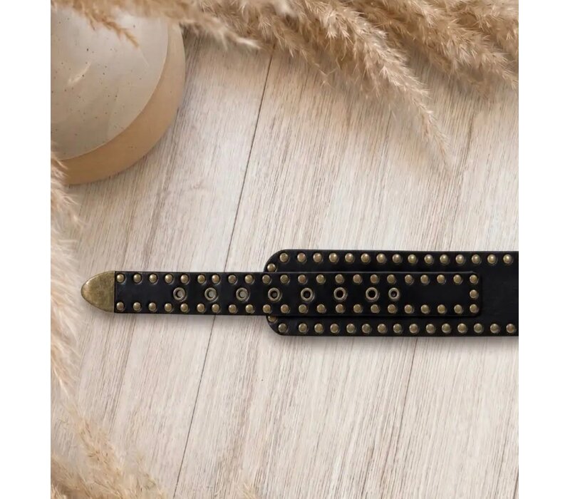 LULA Apolo Black Leather Sash Belt