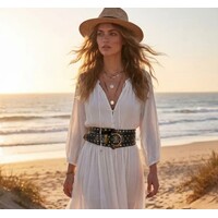 LULA Apolo Black Leather Sash Belt
