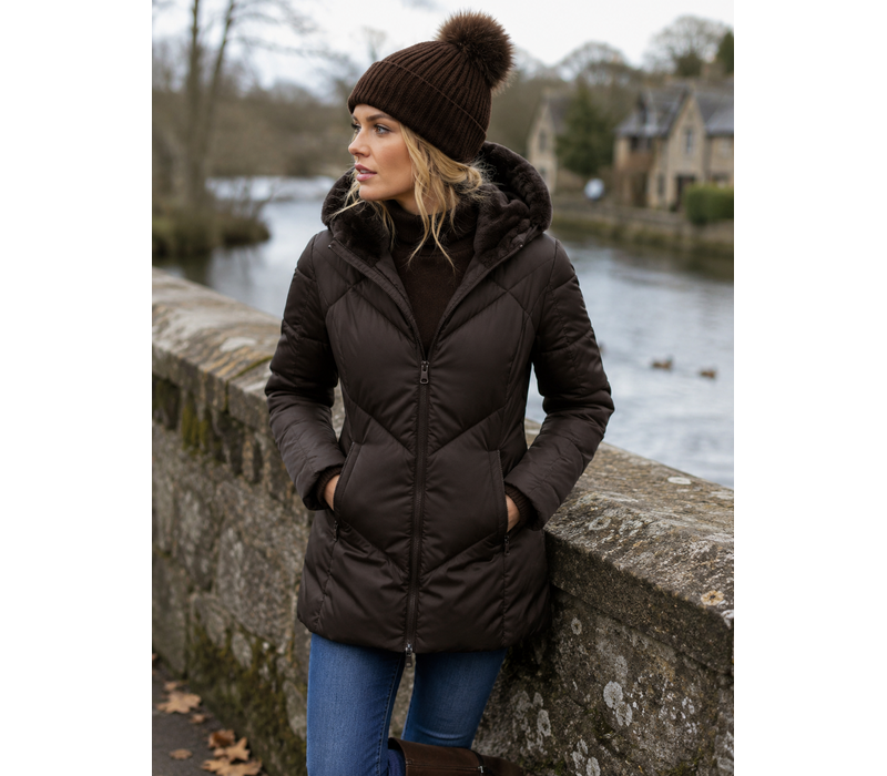 District NOISETTE Coffee Bean Warm Coat
