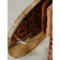 LULA Saturn Tan Belt w/Turquoise Buckle