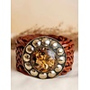 LULA Natura LULA Satu Tan  Leather Belt Buckle Detail