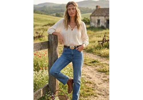 LULA Natura LULA Mercurio Tan Narrow Leather Belt