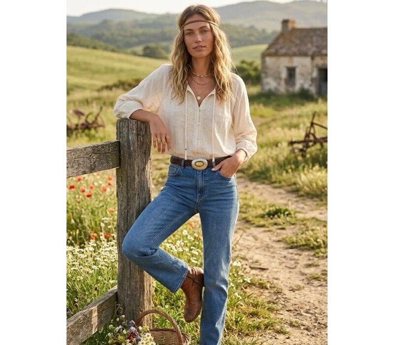 LULA Mercurio Tan Narrow Leather Belt