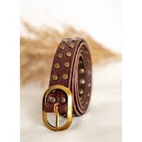 LULA Dark Brown Narrow Leather Belt