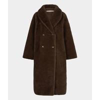 EsQualo 37521 Brown Faux Fur Coat
