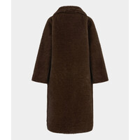 EsQualo 37521 Brown Faux Fur Coat
