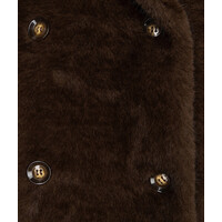 EsQualo 37521 Brown Faux Fur Coat