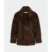 EsQualo 37512 Brown Shearling Furry Jacket