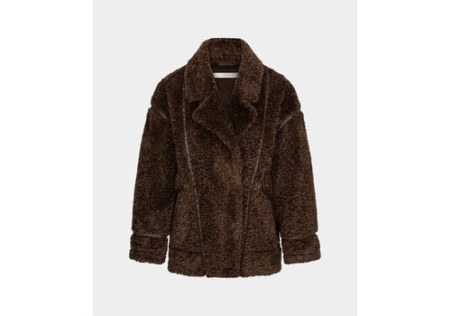 EsQualo A/W EsQualo 37512 Brown Shearling Furry Jacket