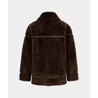 EsQualo 37512 Brown Shearling Furry Jacket