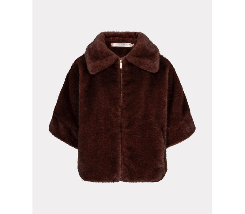 EsQualo 37500 Merlot Faux Fur Jacket