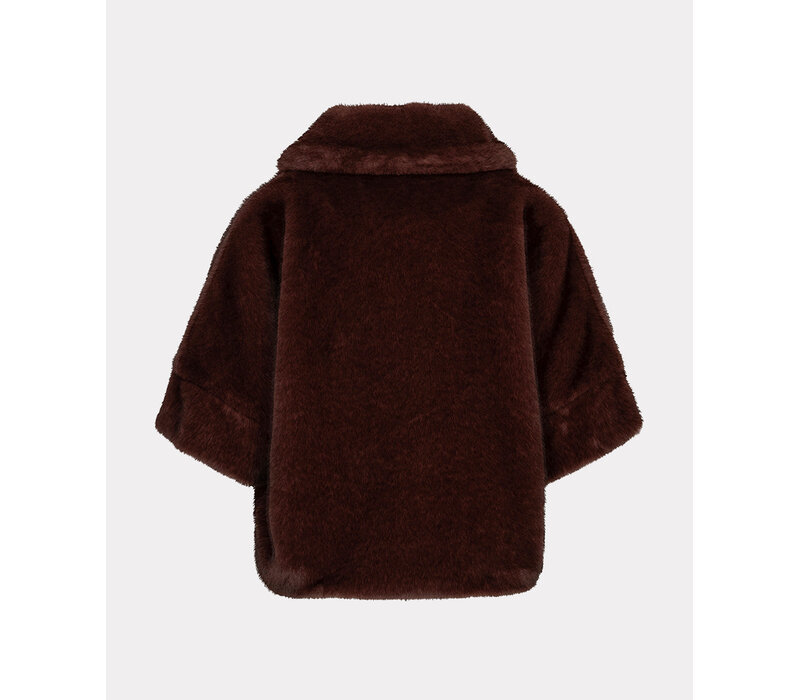 EsQualo 37500 Merlot Faux Fur Jacket