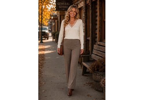 MD’M MD’M 573119 Brown Multi Check Pants