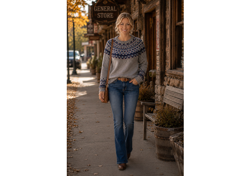 MD’M MD’M 55010310 Grey multi Fairisle Sweater