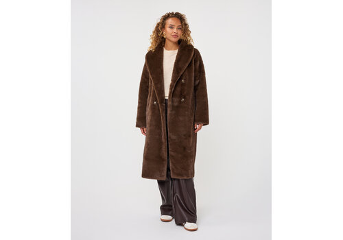 EsQualo A/W EsQualo 37521 Brown Faux Fur Coat