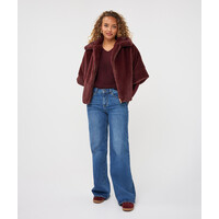 EsQualo 37500 Merlot Faux Fur Jacket