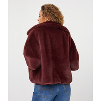 EsQualo 37500 Merlot Faux Fur Jacket
