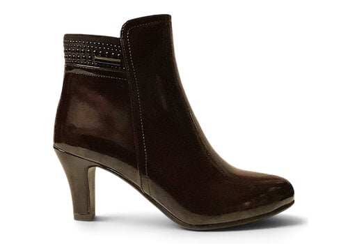 REDZ REDZ R1543 Brown Patent Ankle Boots