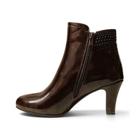 REDZ R1543 Brown Patent Ankle Boots