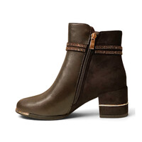 REDZ F3166 Brown Deco Ankle Boots