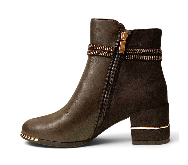REDZ F3166 Brown Deco Ankle Boots