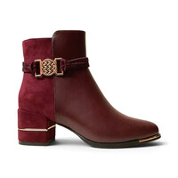 REDZ F3166 Burgundy Deco Ankle Boots