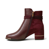 REDZ F3166 Burgundy Deco Ankle Boots