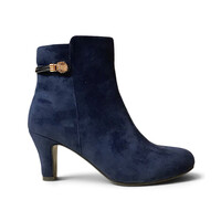 REDZ R1958 Navy Suede Kitten Heel Boots
