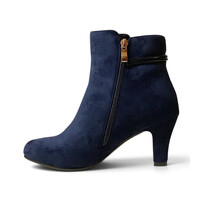 REDZ R1958 Navy Suede Kitten Heel Boots